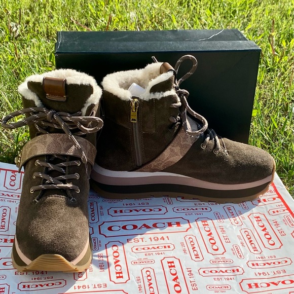 NWOB COACH G4310 CITY HIKER BOOTIES IN FATIGUE - Picture 12 of 16